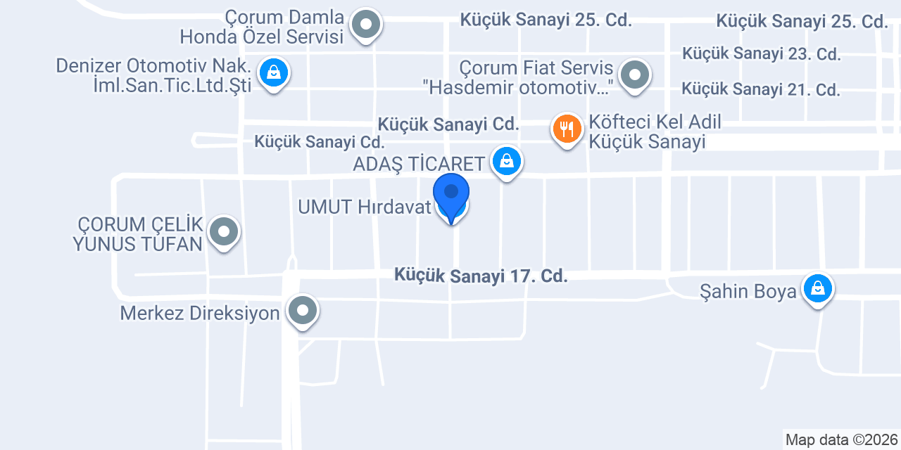 UMUT Hırdavat konumu