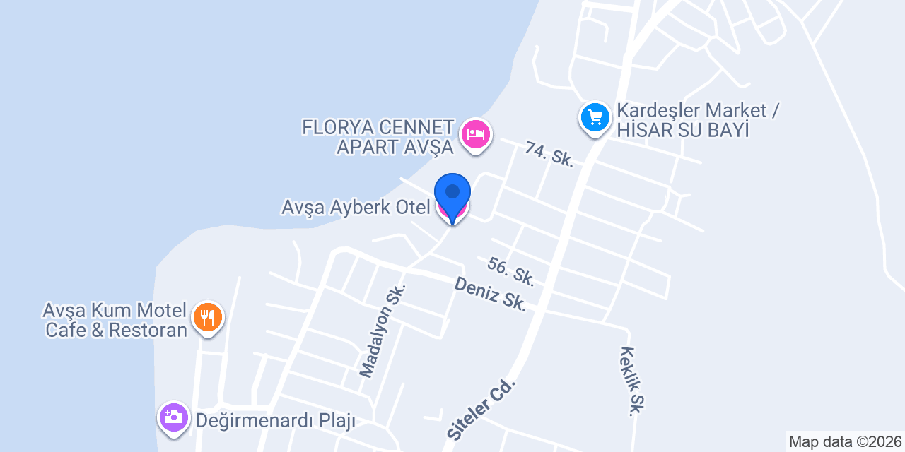 Avşa Ayberk Otel konumu