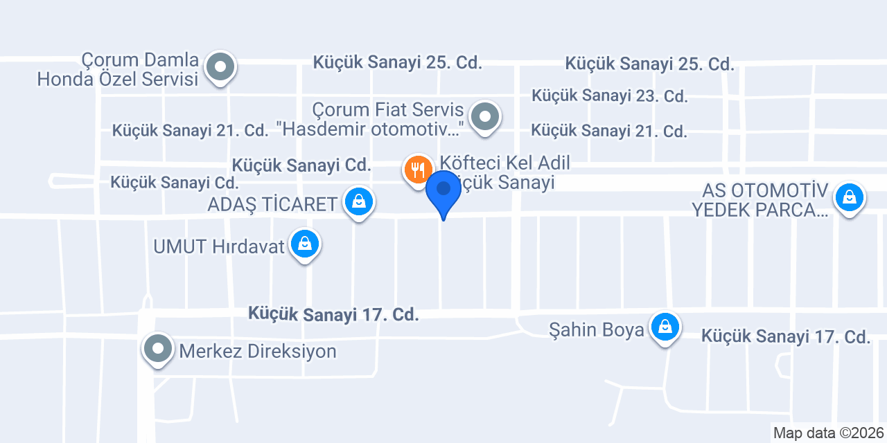 İÇANADOLU RULMAN konumu