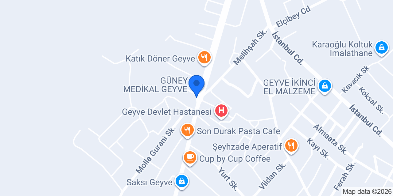 geyve güney eczanesi konumu