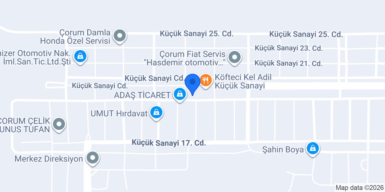 Yücel Oto konumu