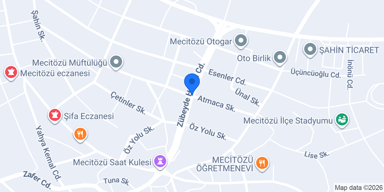 Mecitözü İlçe Emniyet Amirliği konumu