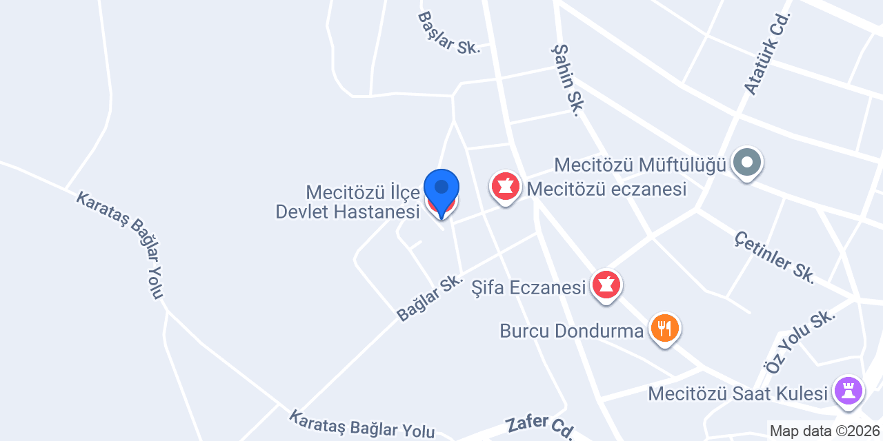 Mecitözü İlçe Devlet Hastanesi konumu