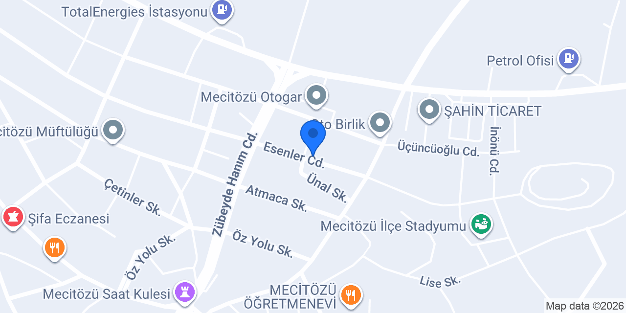 Özbek Mobilya konumu