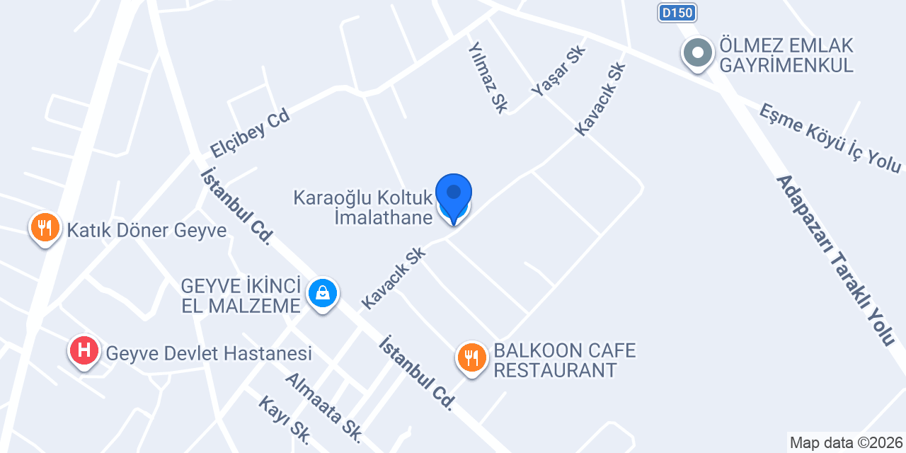Karaoğlu Koltuk İmalathane konumu