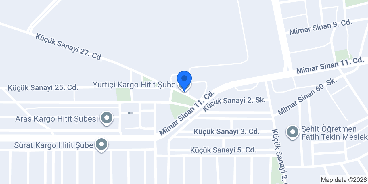 Yurtiçi Kargo Hitit Şube konumu