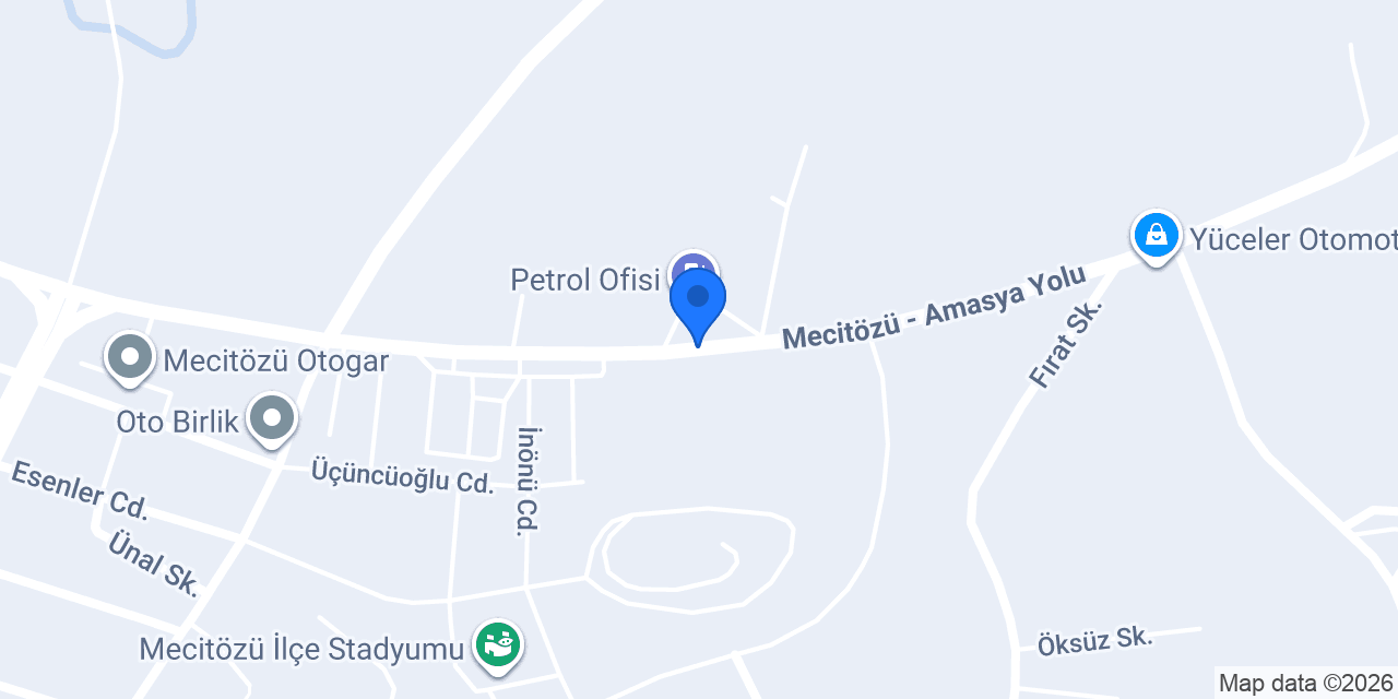 Mecitözü otol lastik konumu