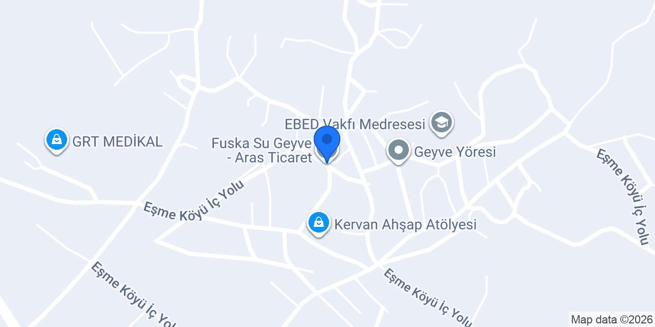 Fuska Su Geyve - Aras Ticaret konumu