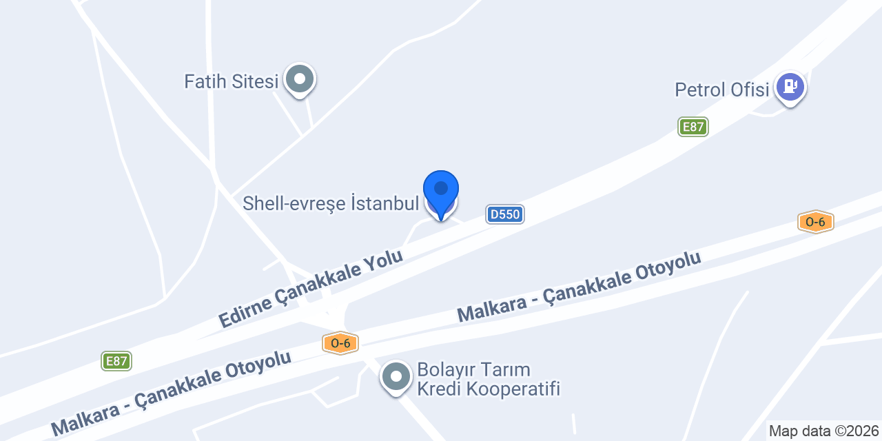 Shell-evreşe İstanbul konumu