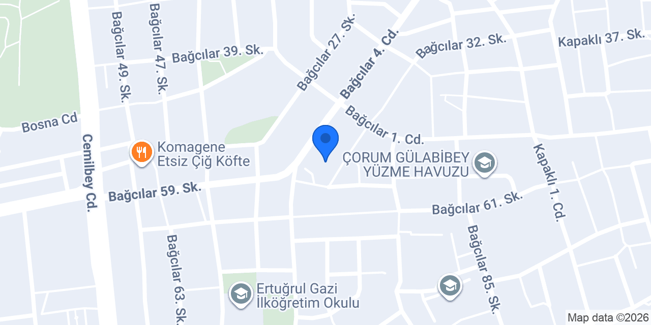 Cadde Döner Çorum konumu