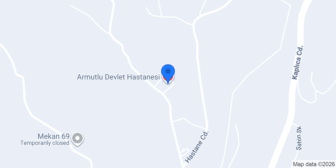 Armutlu Devlet Hastanesi konumu
