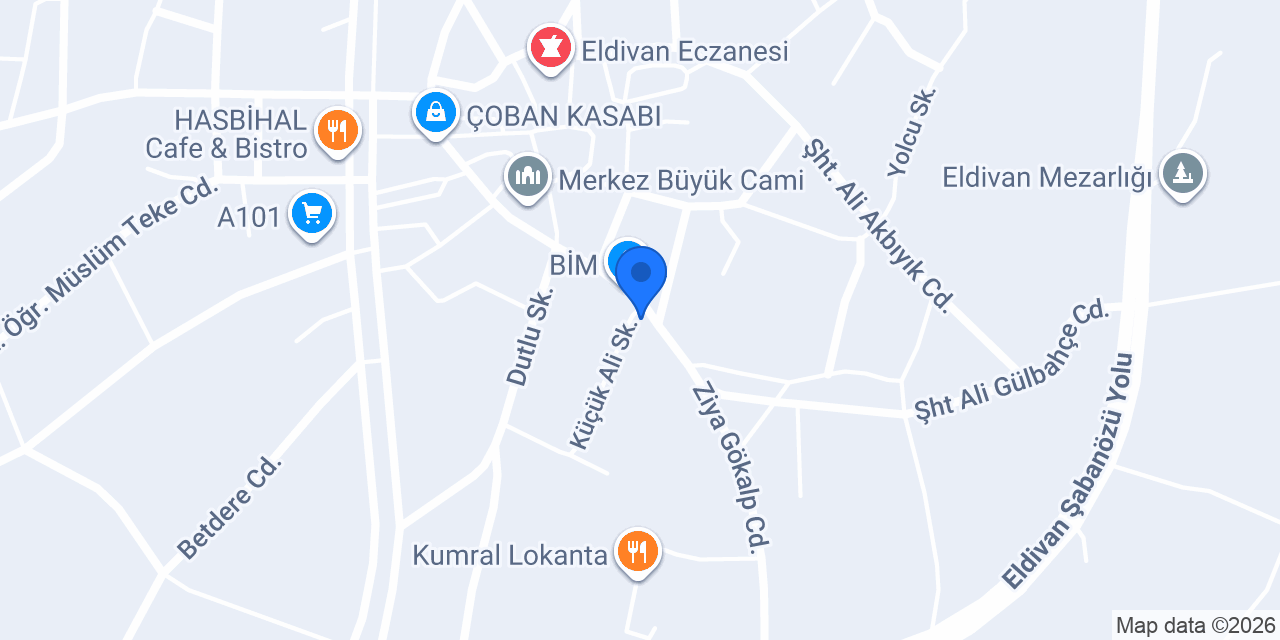Eldivan İlçe Milli Eğitim Müdürlüğü konumu