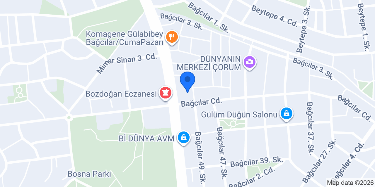 YILMAZ VETERİNER KLİNİĞİ konumu