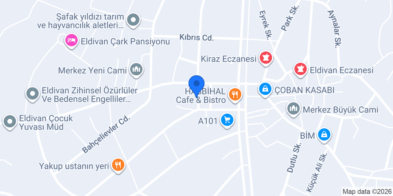 Ziraat Bankası Eldivan/Çankırı Şubesi konumu