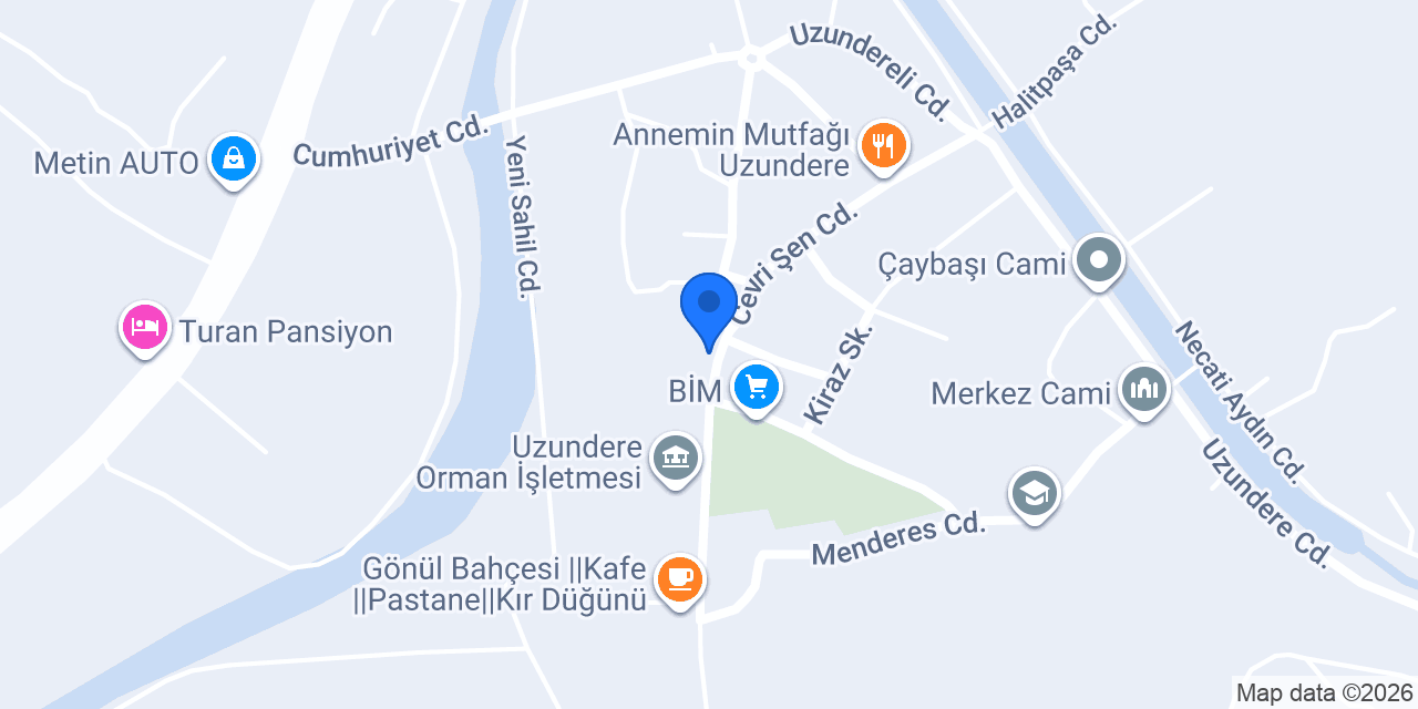 Uzundere Noterliği konumu
