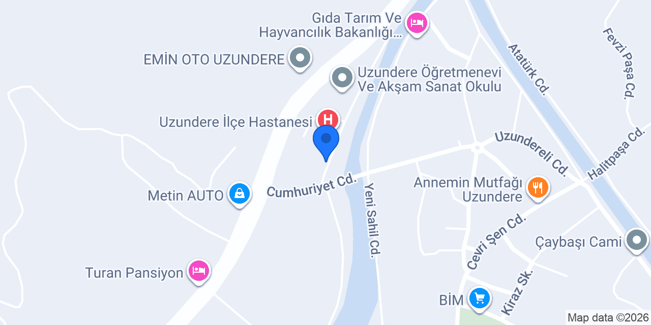 Uzundere Eczanesi konumu