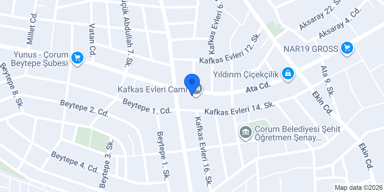 Kafkaslar çayocağı konumu