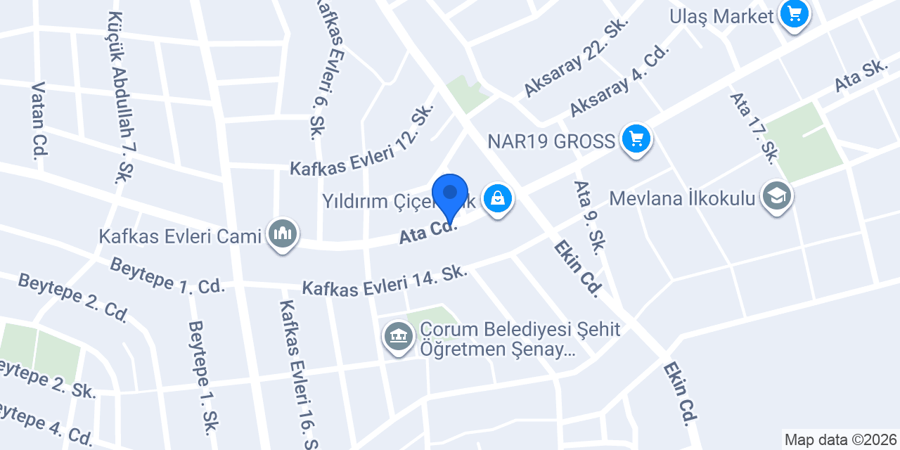 TERZİ İSMAİL ÇORUM (Ata caddesi) konumu