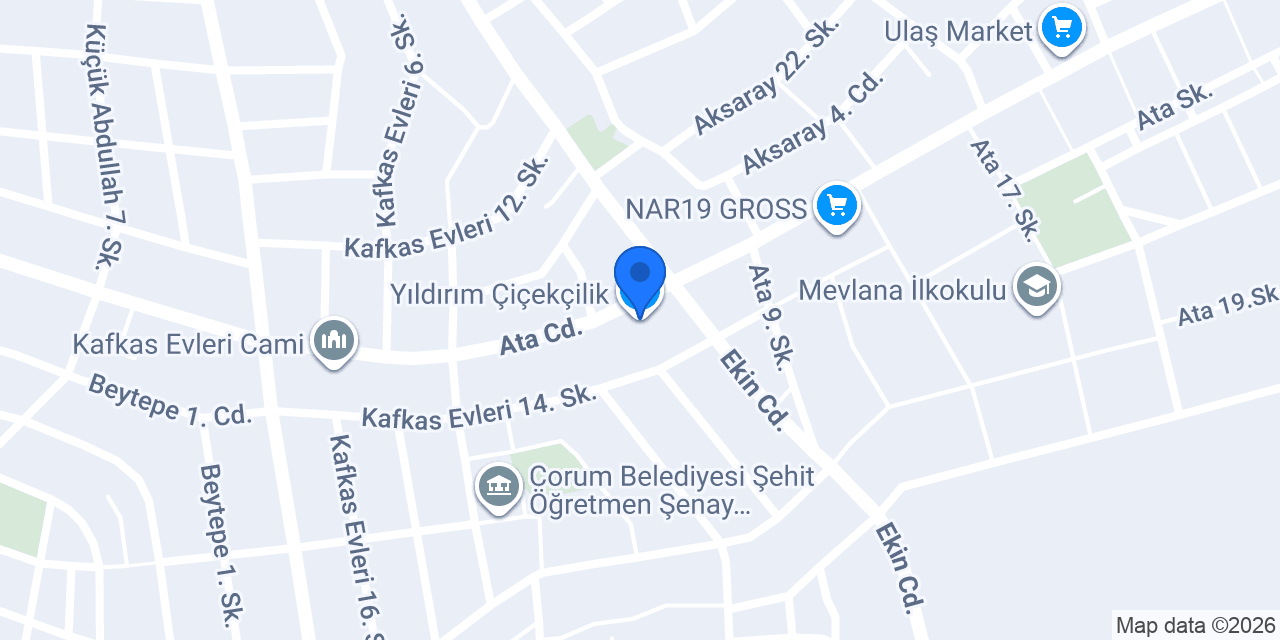 Yıldırım Çiçekçilik konumu