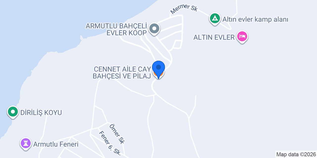 CENNET AİLE CAY BAHÇESİ VE PİLAJ konumu