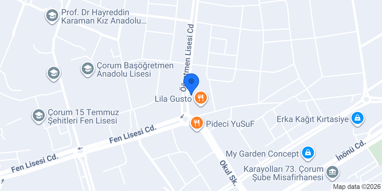 Dream Waffle Çorum konumu