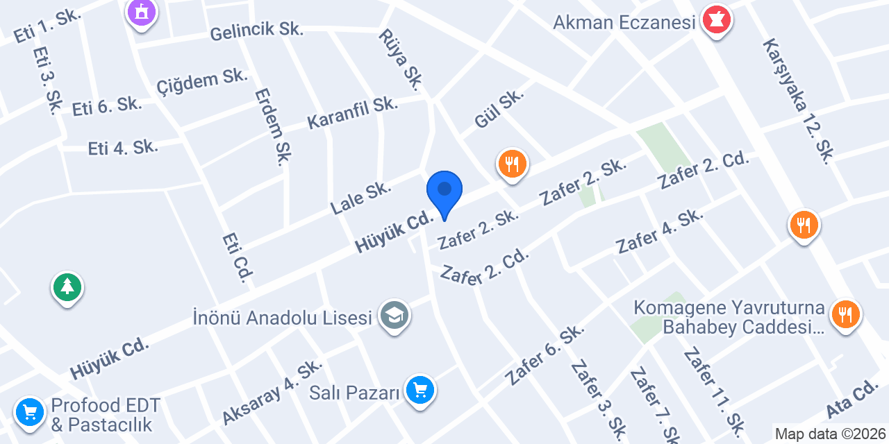 Özlem Hediyelik imalat ve satış konumu