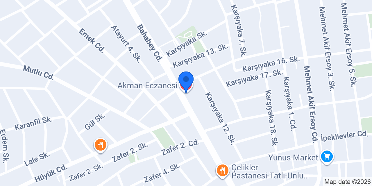 Akman Eczanesi konumu