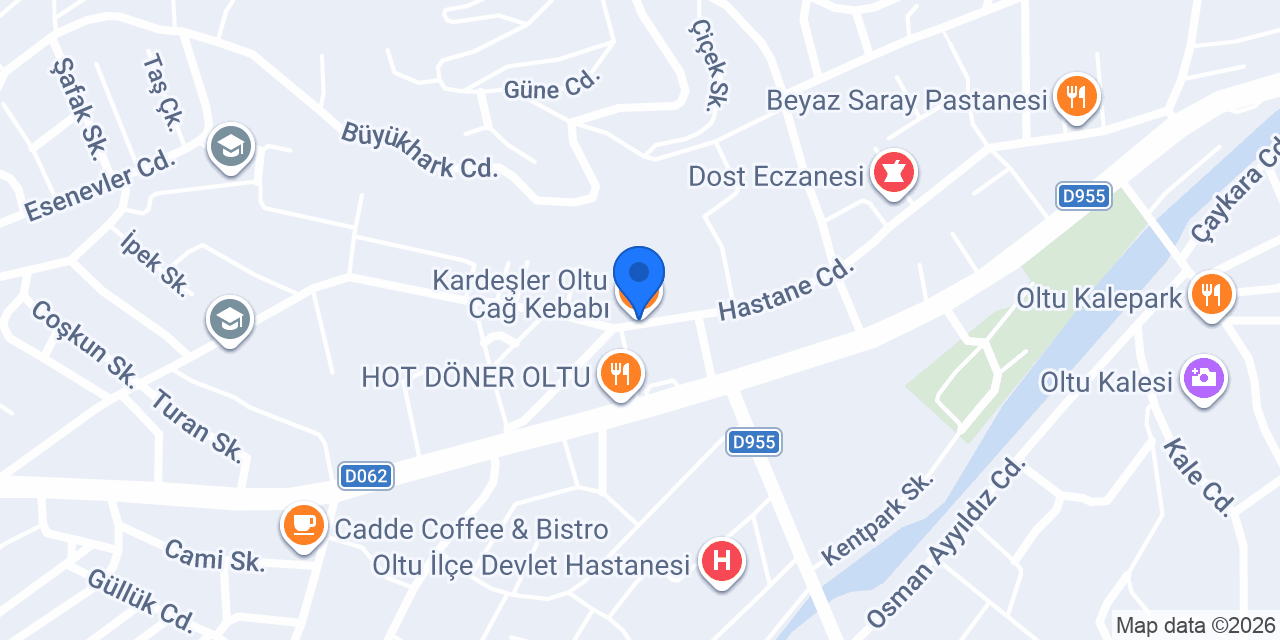 Kardeşler Oltu Cağ Kebabı konumu