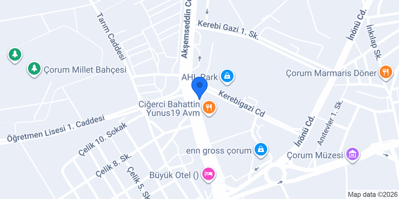 ÇORUM CHOCOLABS konumu