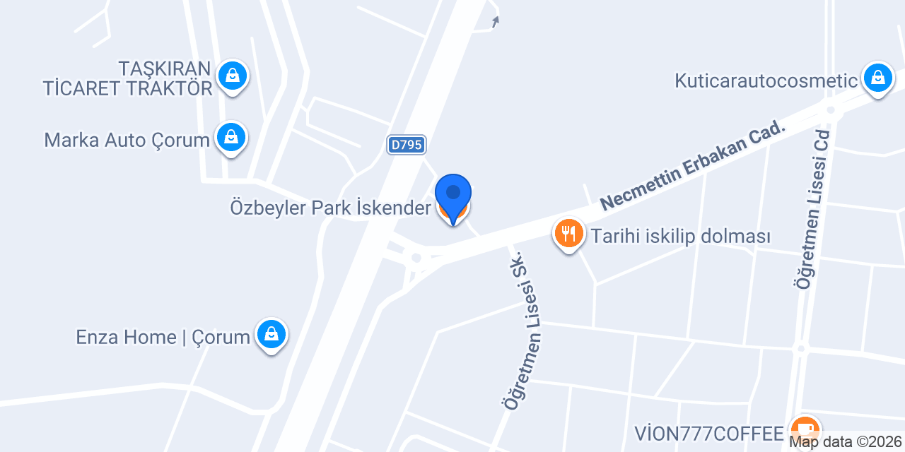 Özbeyler Park İskender konumu