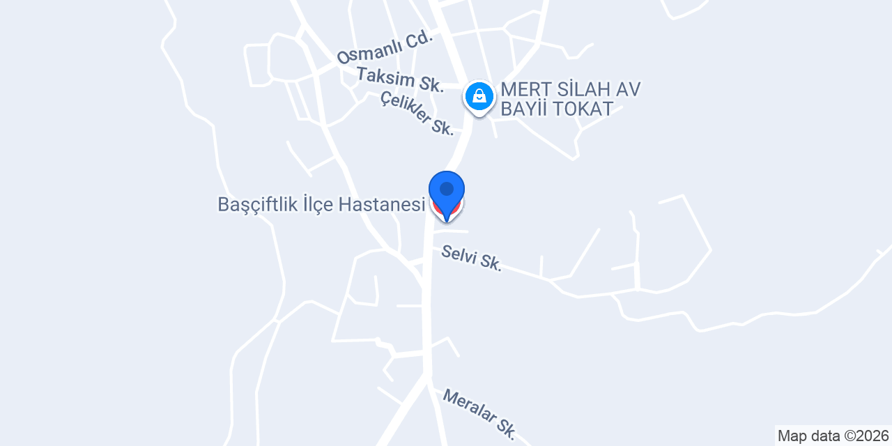 Başçiftlik İlçe Hastanesi konumu