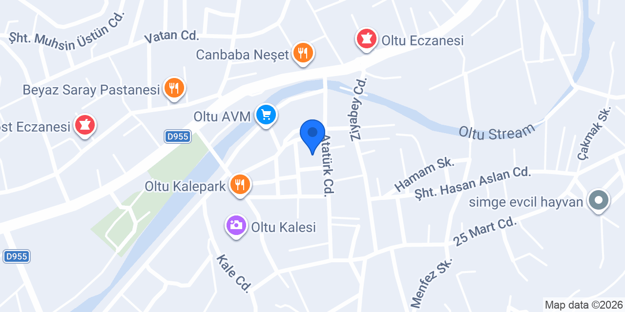 OLTU EKSEN HARİTA konumu