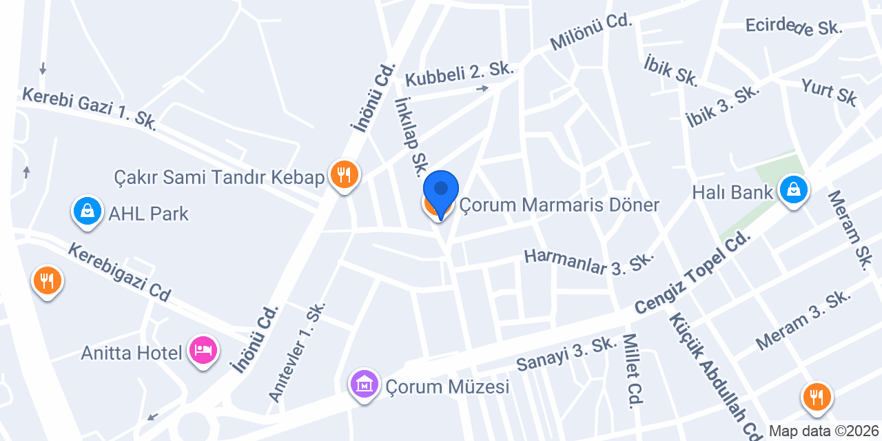 Çorum Marmaris Döner konumu