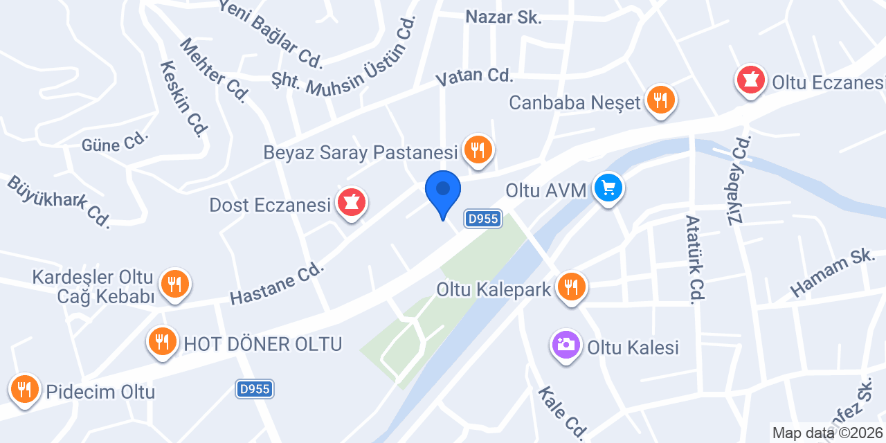 Sürat Kargo Oltu Şube konumu