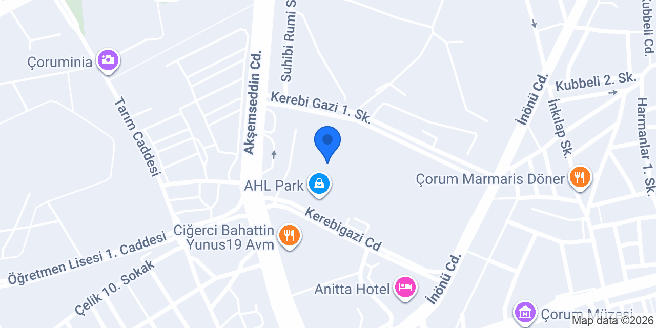 Çorum Terzi Altın Makas konumu