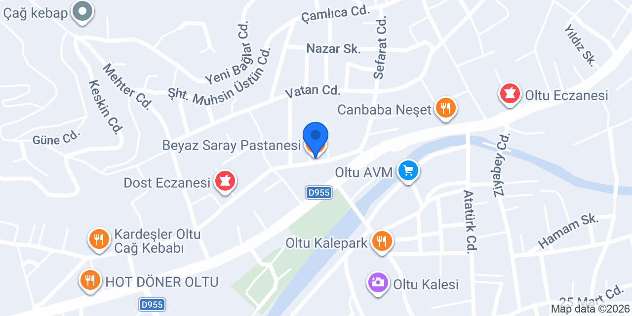 Beyaz Saray Pastanesi konumu