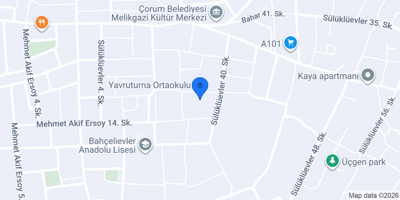 Yavruturna Ortaokulu konumu