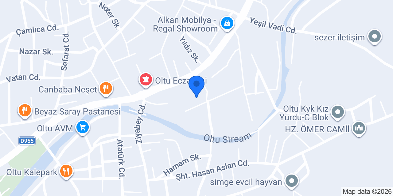 Oltu Vergi Dairesi konumu
