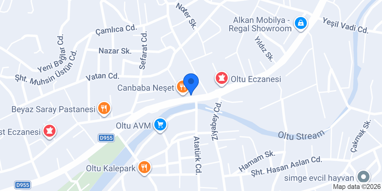 Oltu Askerlik Şubesi konumu