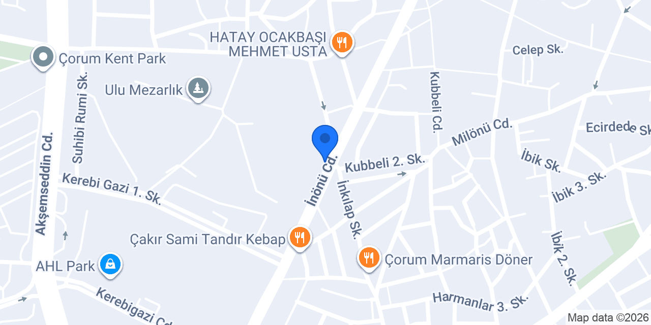 VakıfBank Çorum Şubesi konumu