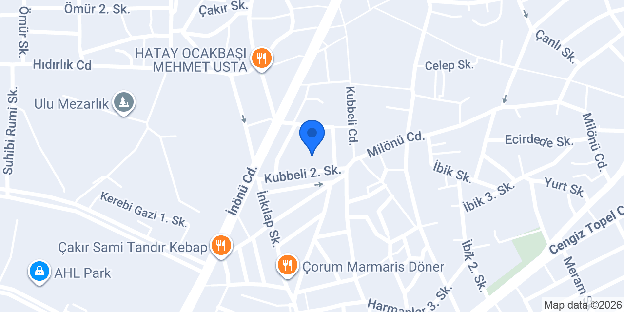 Hitit Ahşap Ev konumu