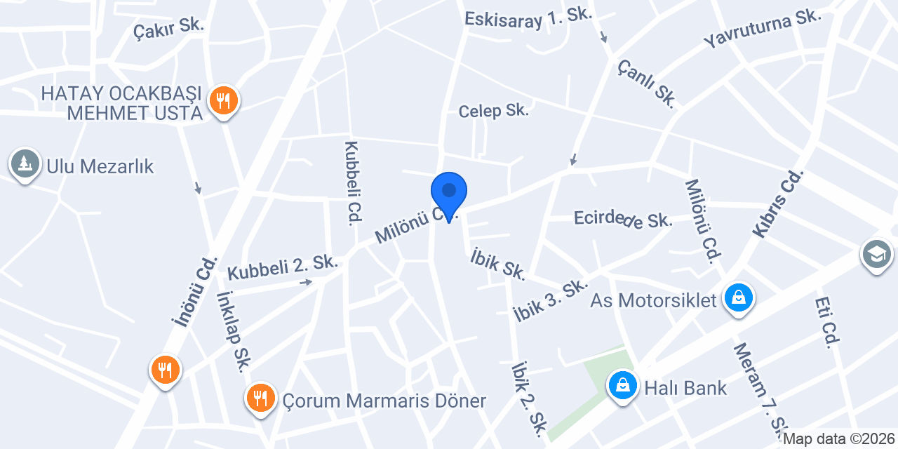 Çorum Çiçekçilik konumu