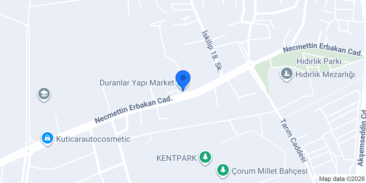 Duranlar Yapı Market konumu