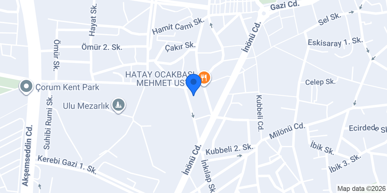 LİMİT EMLAK ÇORUM konumu