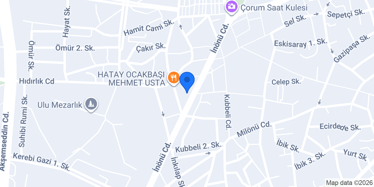 Emlak Katılım Çorum Şubesi konumu