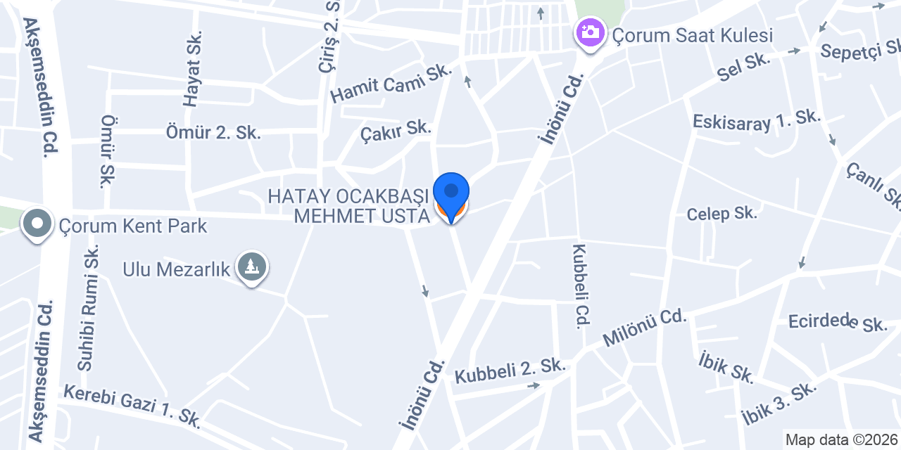HATAY OCAKBAŞI MEHMET USTA konumu