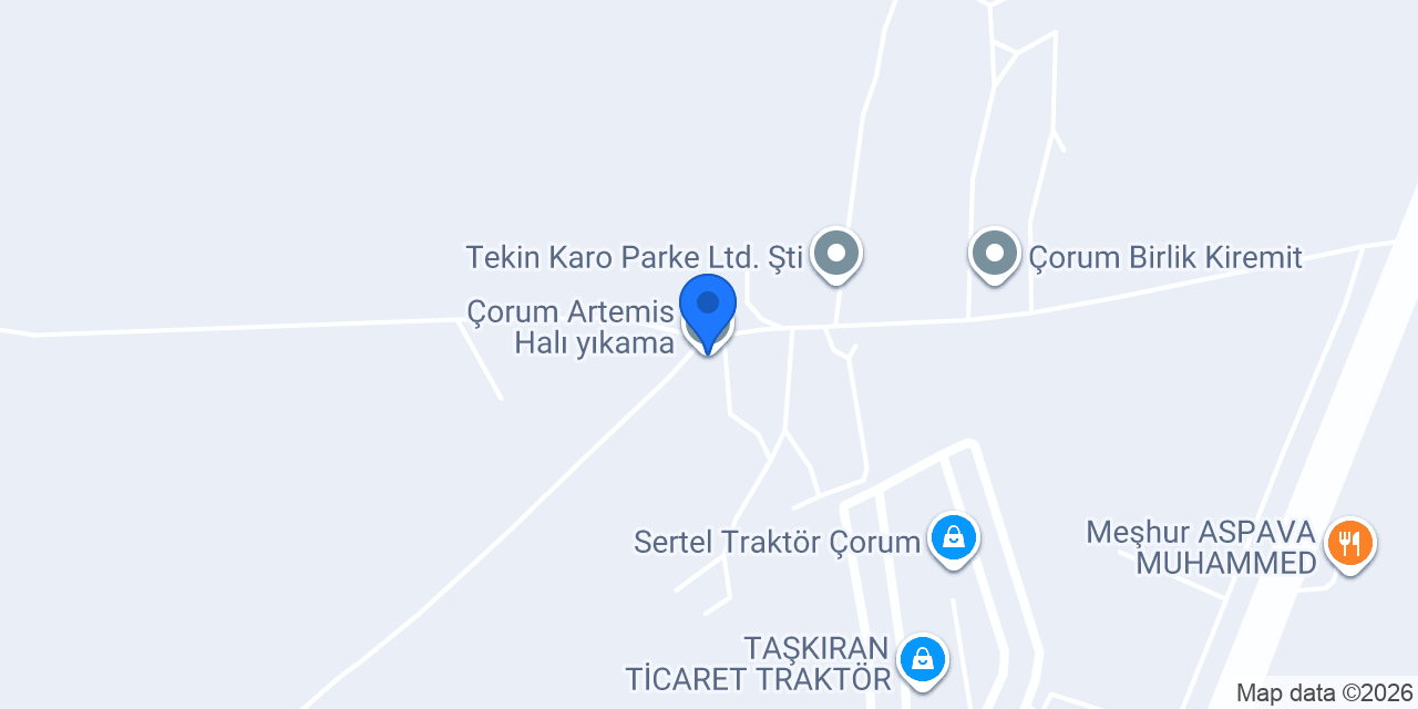 Çorum Artemis Halı yıkama konumu