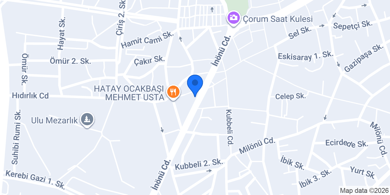 Çorum Nadide Aile Apartı konumu