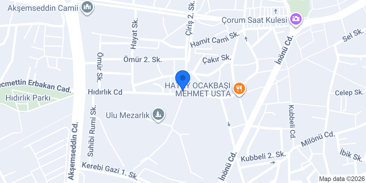 ÇORUM SU KAÇAK TESPİT konumu