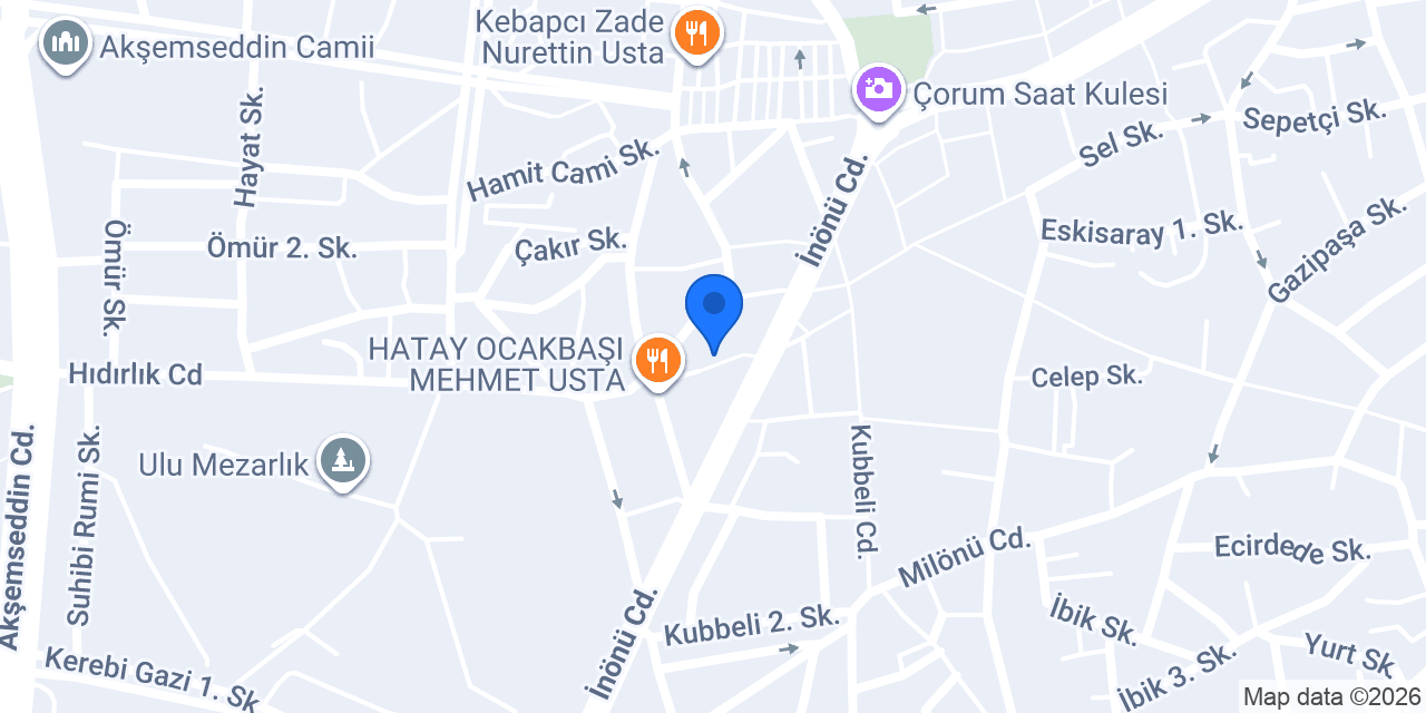 Üsküdar döner çorum konumu